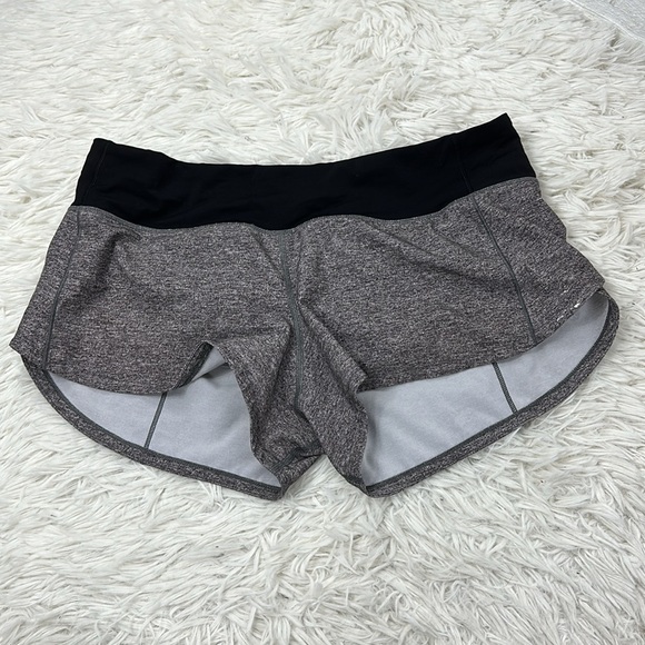 Lululemon Speed Up Short *2.5" Heather Lux Multi Black / Black - Picture 1 of 8